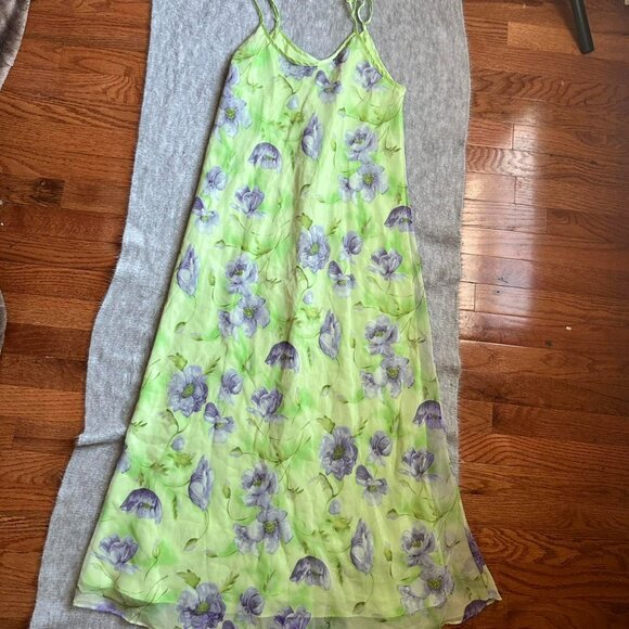 Vintage Valérie Stevens chiffon nightgown slip dress 100% polyester - Picture 7 of 9